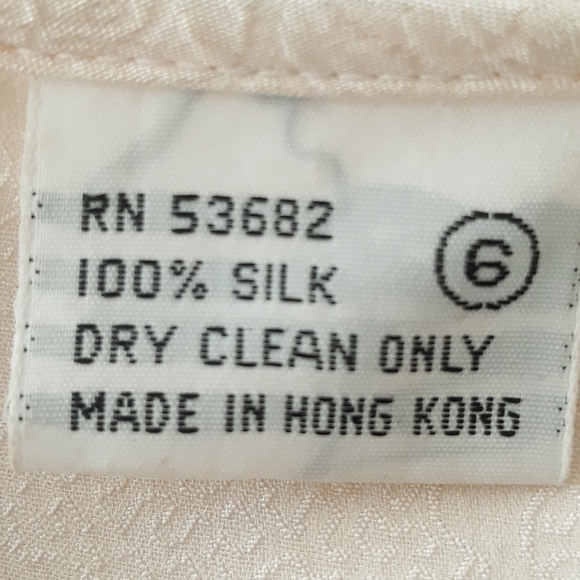 Vintage St. Pierre Ltd. Pleated Silk Shift Dress Size 6 Cream - Picture 3 of 15